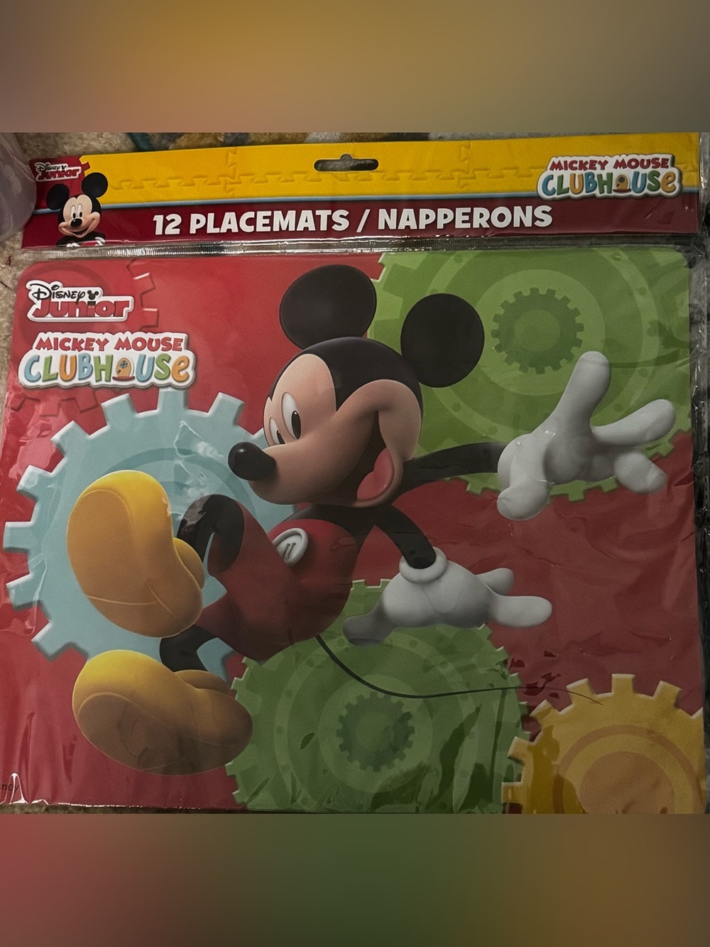 Mickey Mouse Clubhouse Red & Green Placemat Set - 12 Count